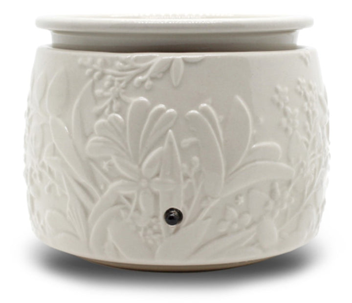 Ivory Floral - Wax Warmer for Scented Wax Melts