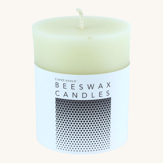 100% Beeswax Ivory 3x4 Pillar Candle