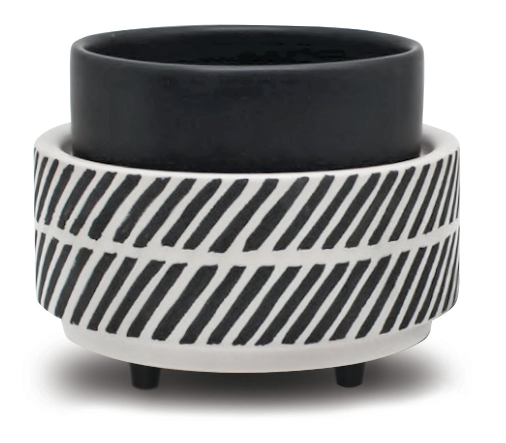 Black Harringbone - Wax Warmer for Scented Wax Melts