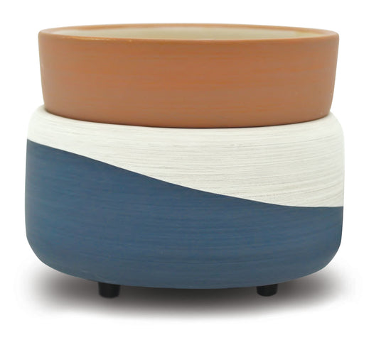 Terracotta & Navy - Wax Warmer for Scented Wax Melts