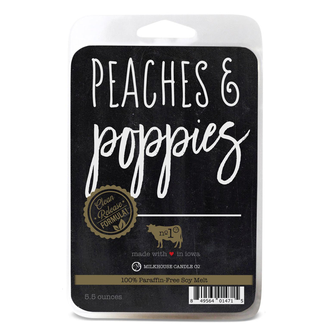 Peaches & Poppies 5.5oz Fragrance Melt by Milkhouse Candle Co.