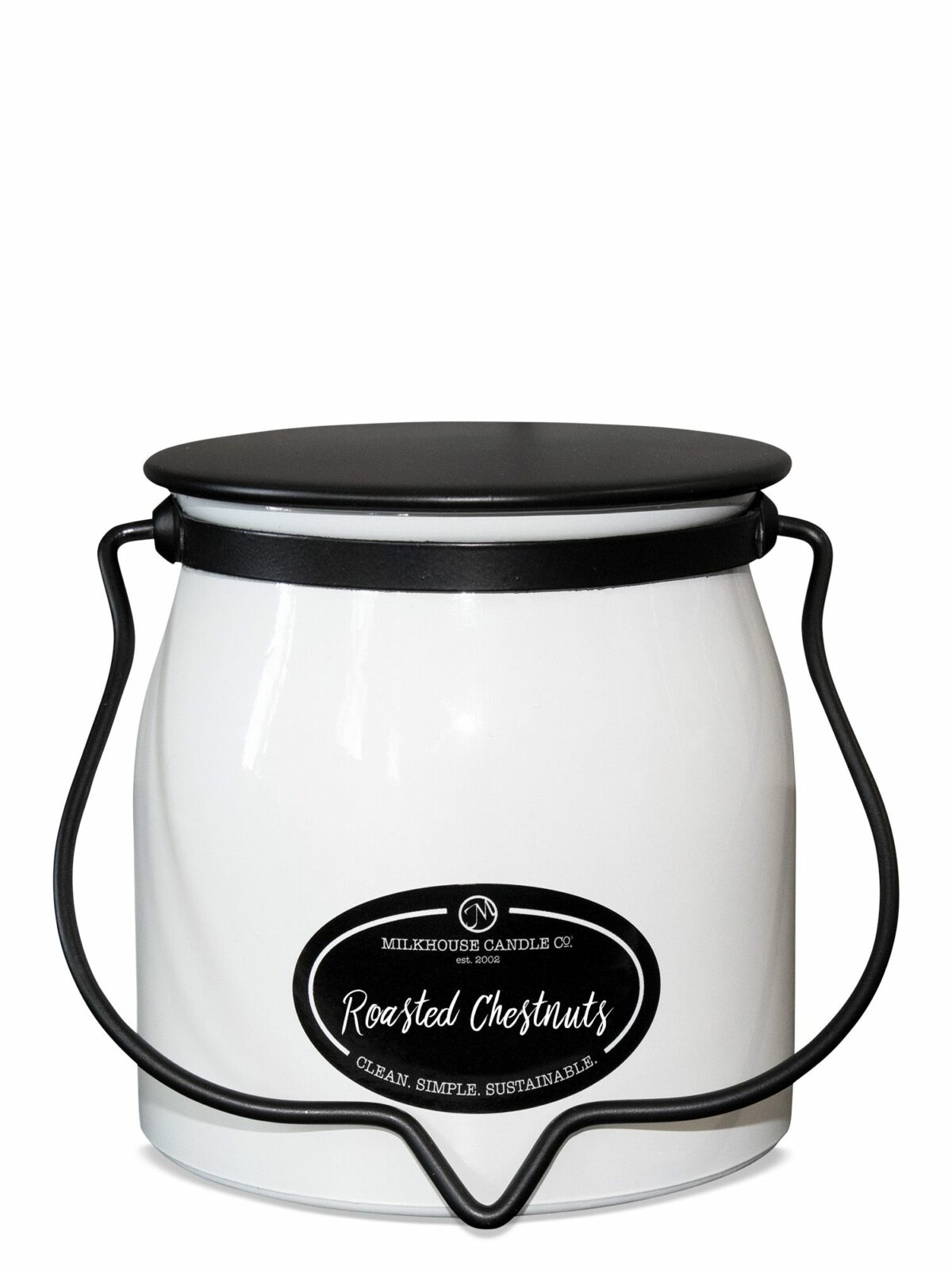Roasted Chestnuts 16oz Butter Jar Candle by Milkhouse Candle Co.