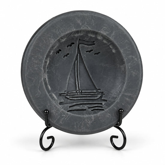 Sandalwood & Bourbon Scented Vessel - Sailboat