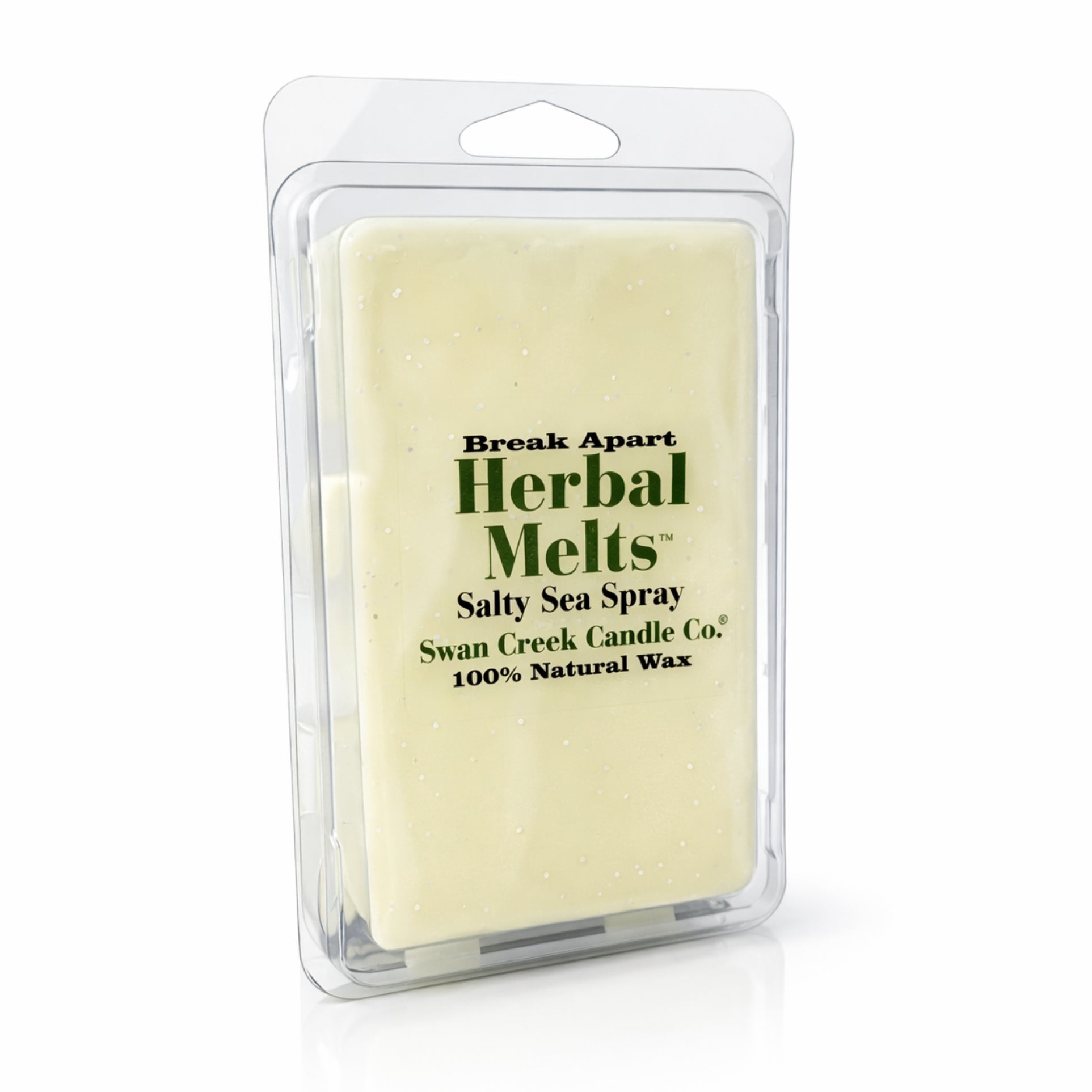 Herbal Melts wax melt packaging with text on a white background