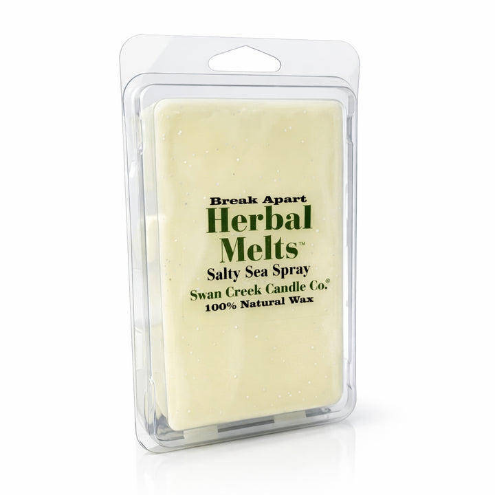 Herbal Melts wax melt packaging with text on a white background