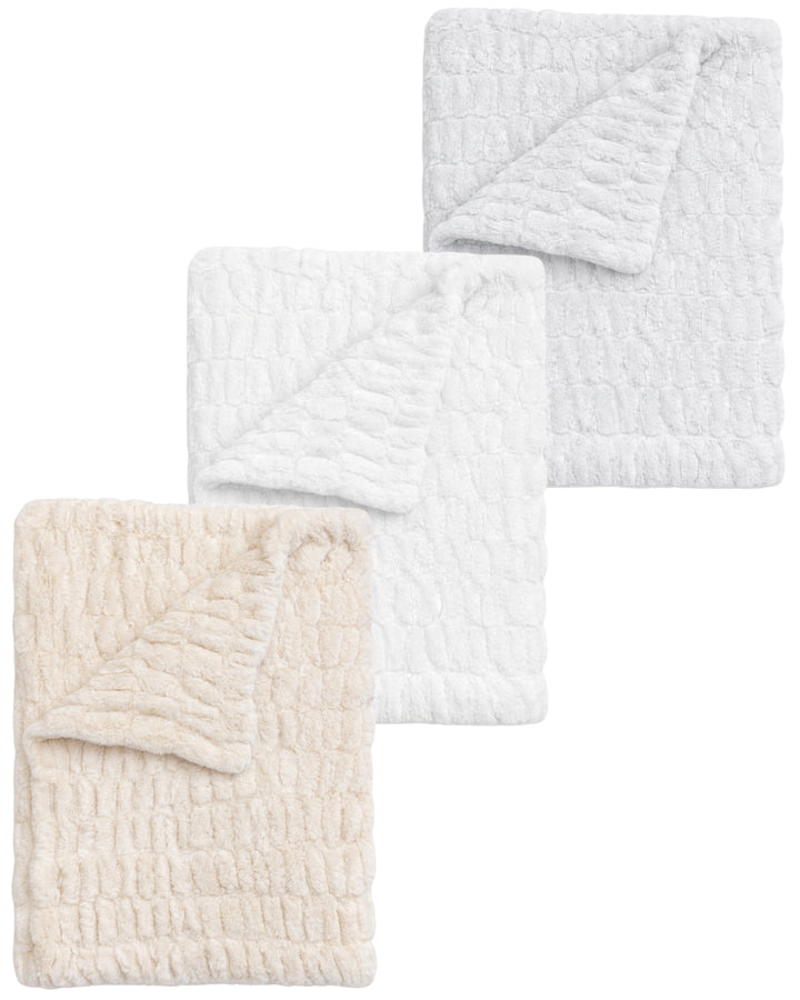 Neutral Cloud Blanket Bundle (Harbor Fog, Pure White, Sand Dune)