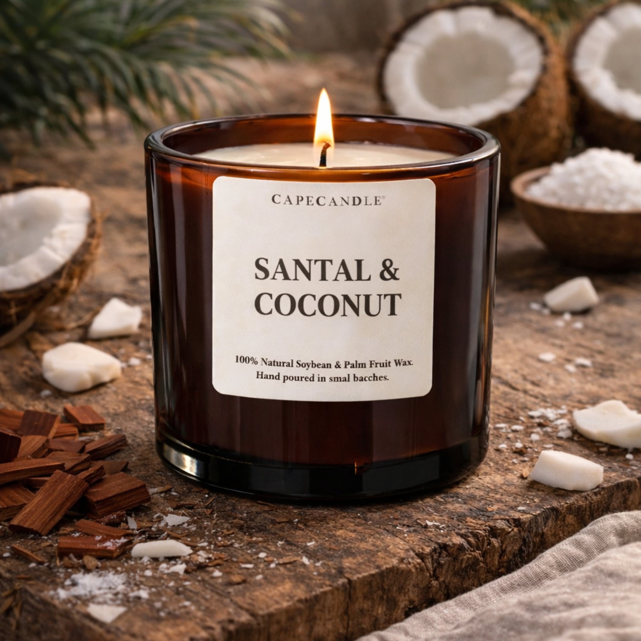 Santal & Coconut Amber Jar Candle