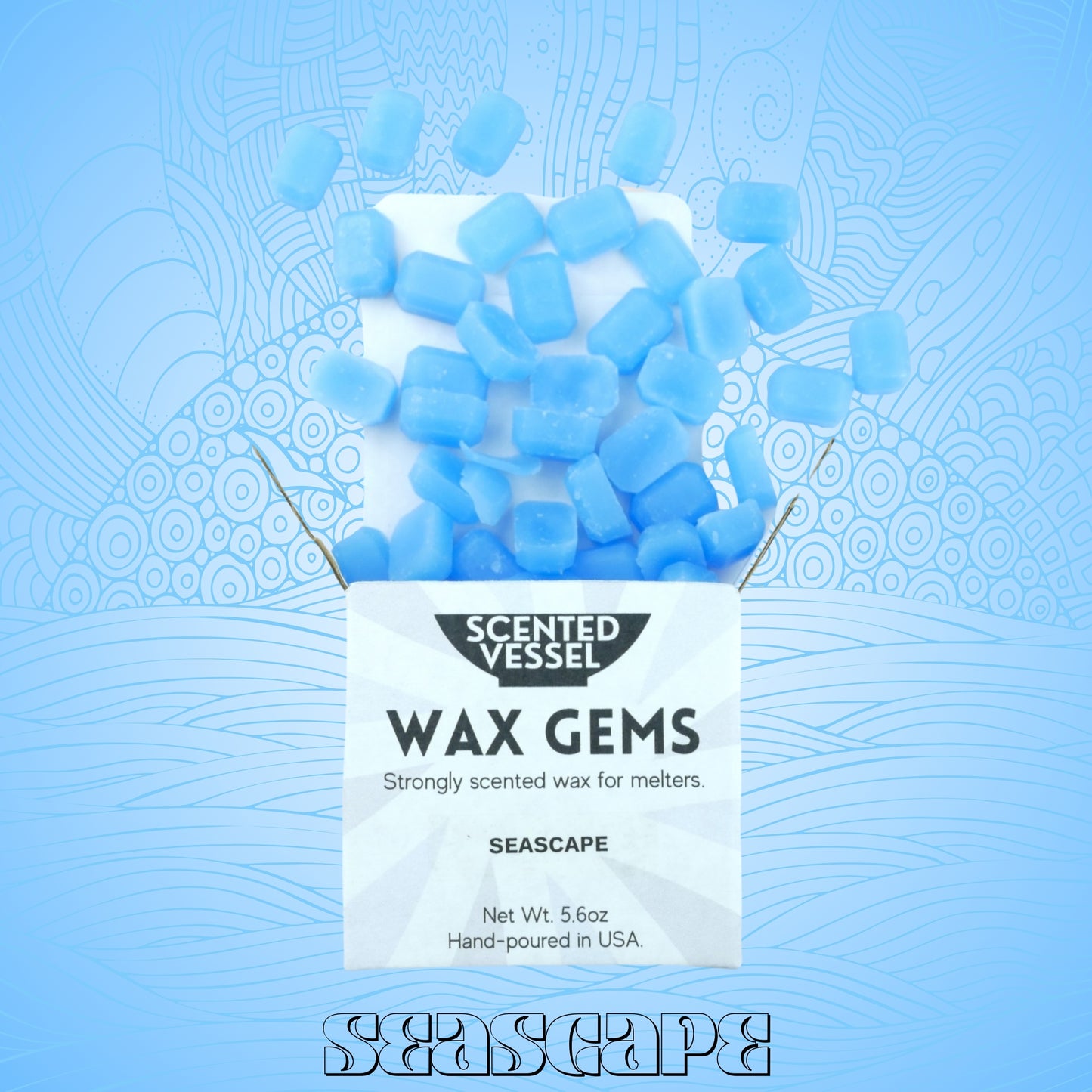 Seascape 5.6oz Wax Gems by Scented Vessel