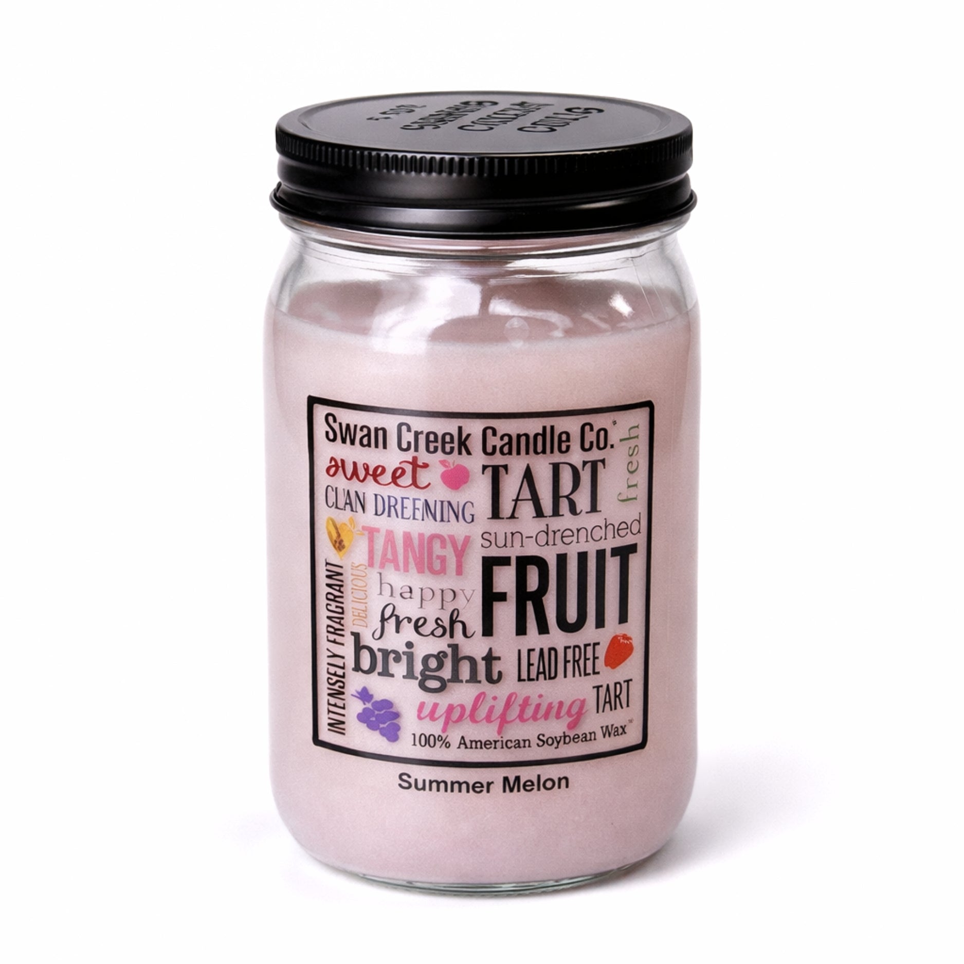 Swan Creek Candle - Summer Melon | 100% Soy Wax | 24oz Pantry Jar
