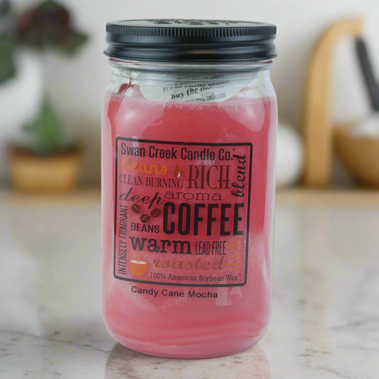 Candy Cane Mocha 24oz Pantry Jar by Swan Creek Candle