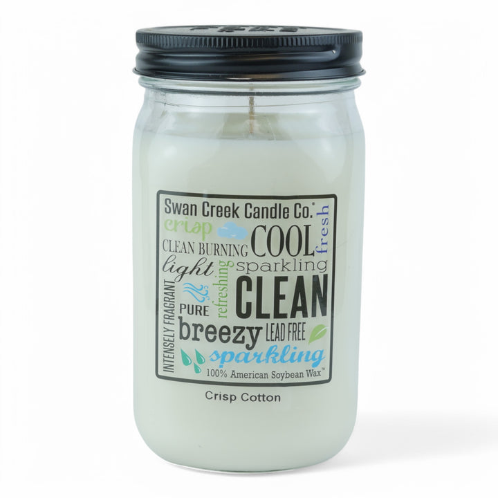 Crisp Cotton 24oz Pantry Jar by Swan Creek Candle