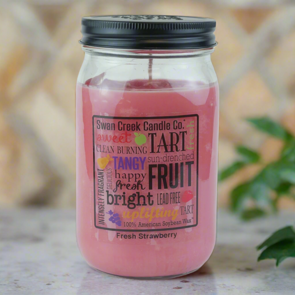 Fresh Strawberry 24oz Pantry Jar by Swan Creek Candle