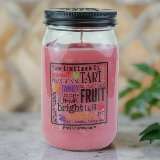 Fresh Strawberry 24oz Pantry Jar by Swan Creek Candle