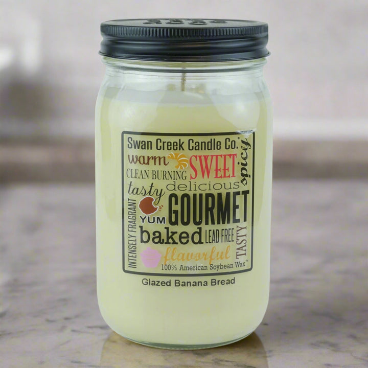 Glazed Banana Bread 24oz Pantry Jar by Swan Creek Candle