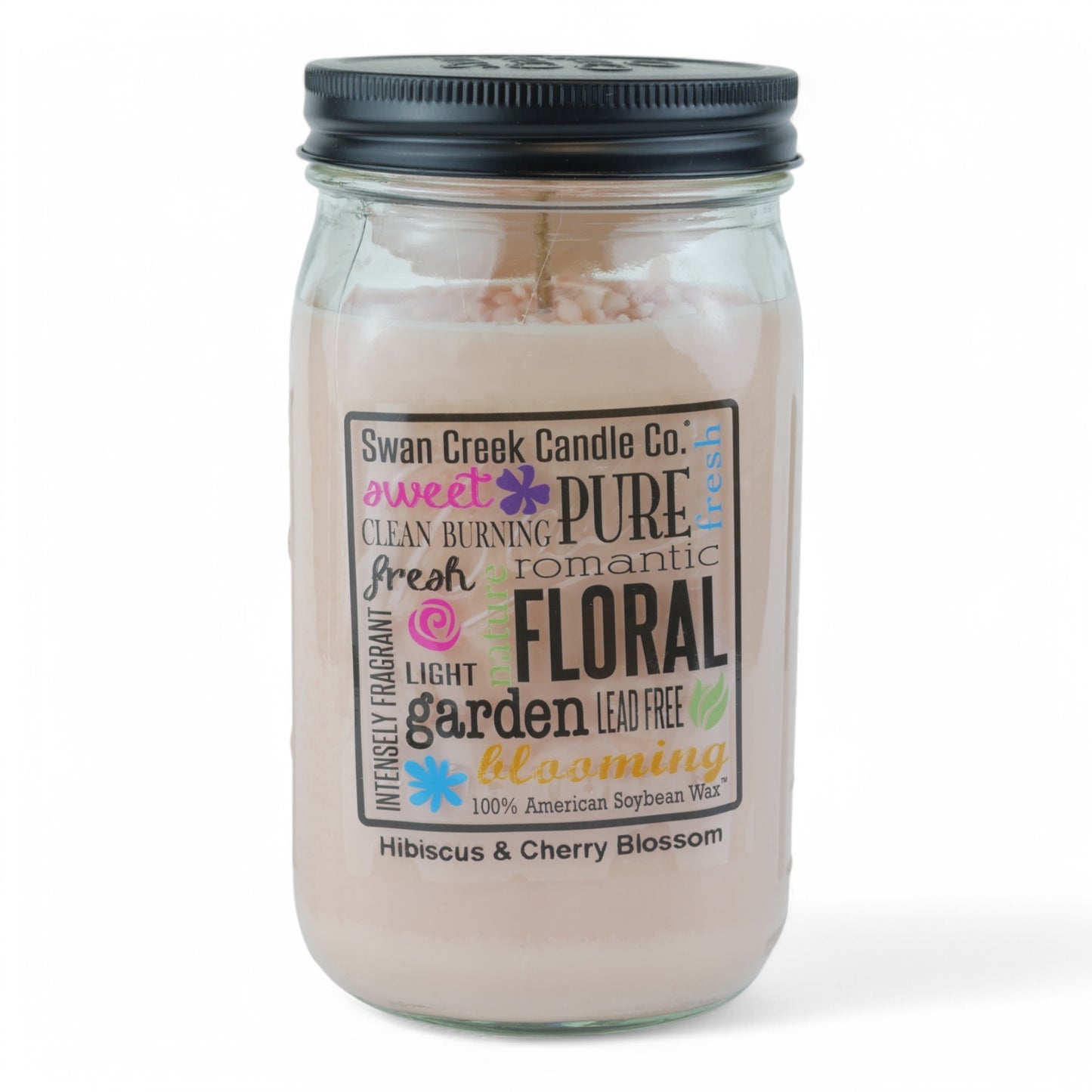 Hibiscus & Cherry Blossom 24oz Pantry Jar by Swan Creek Candle