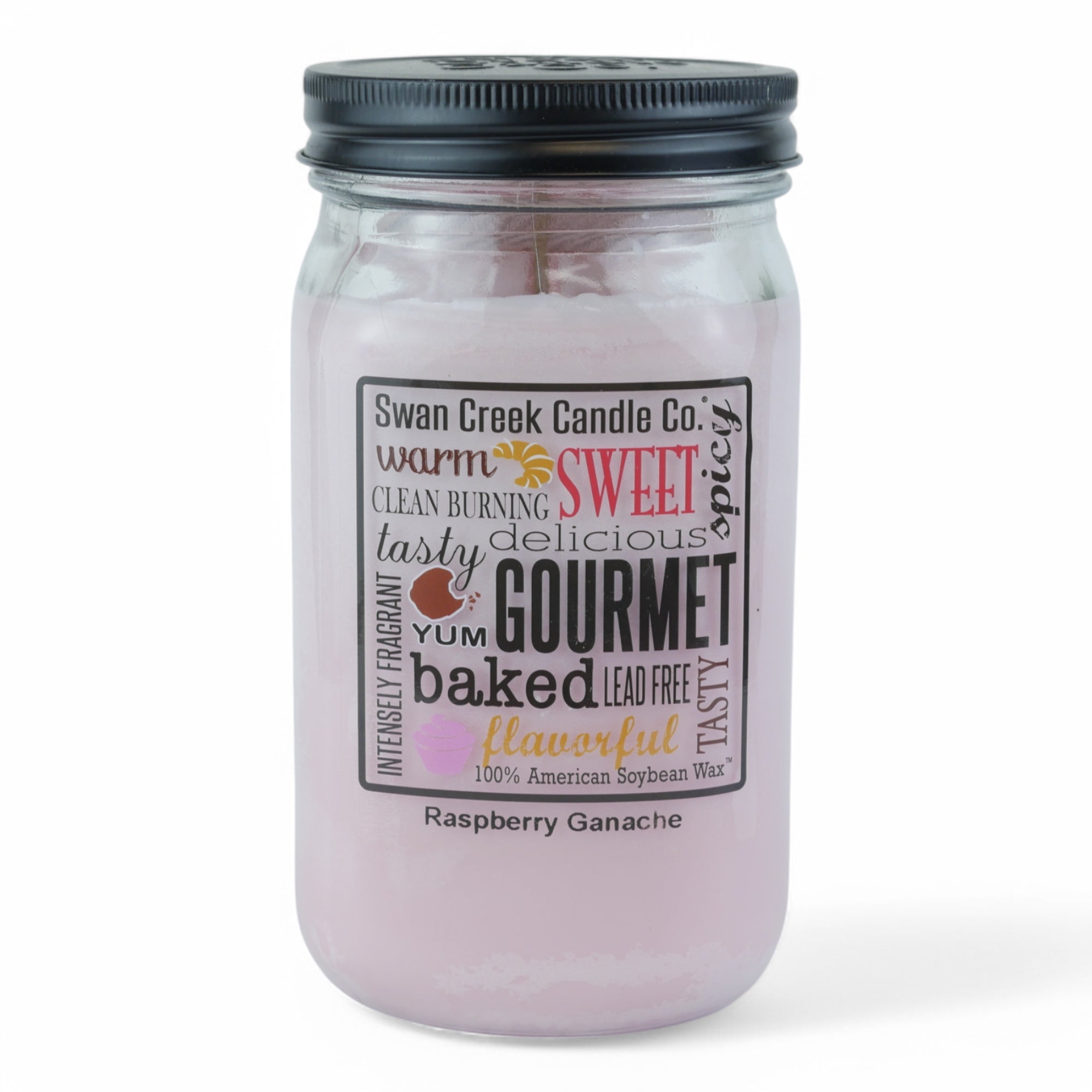 Raspberry Ganache 24oz Pantry Jar by Swan Creek Candle