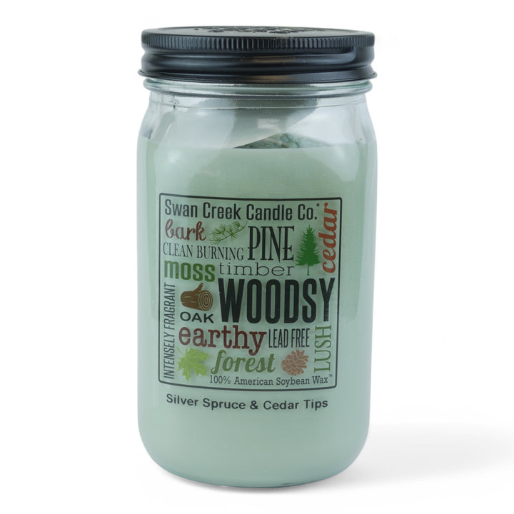 Silver Spruce & Cedar Tips 24oz Pantry Jar by Swan Creek Candle