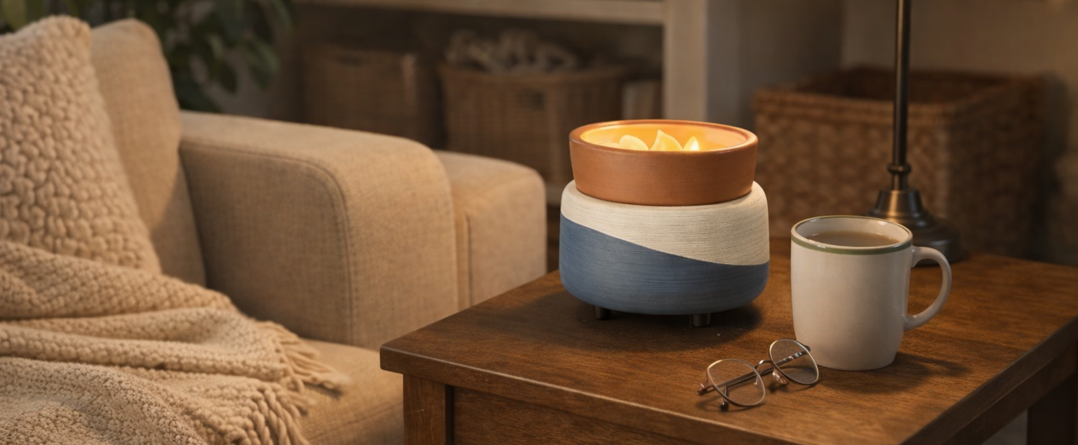 Wax Warmer sitting on a table