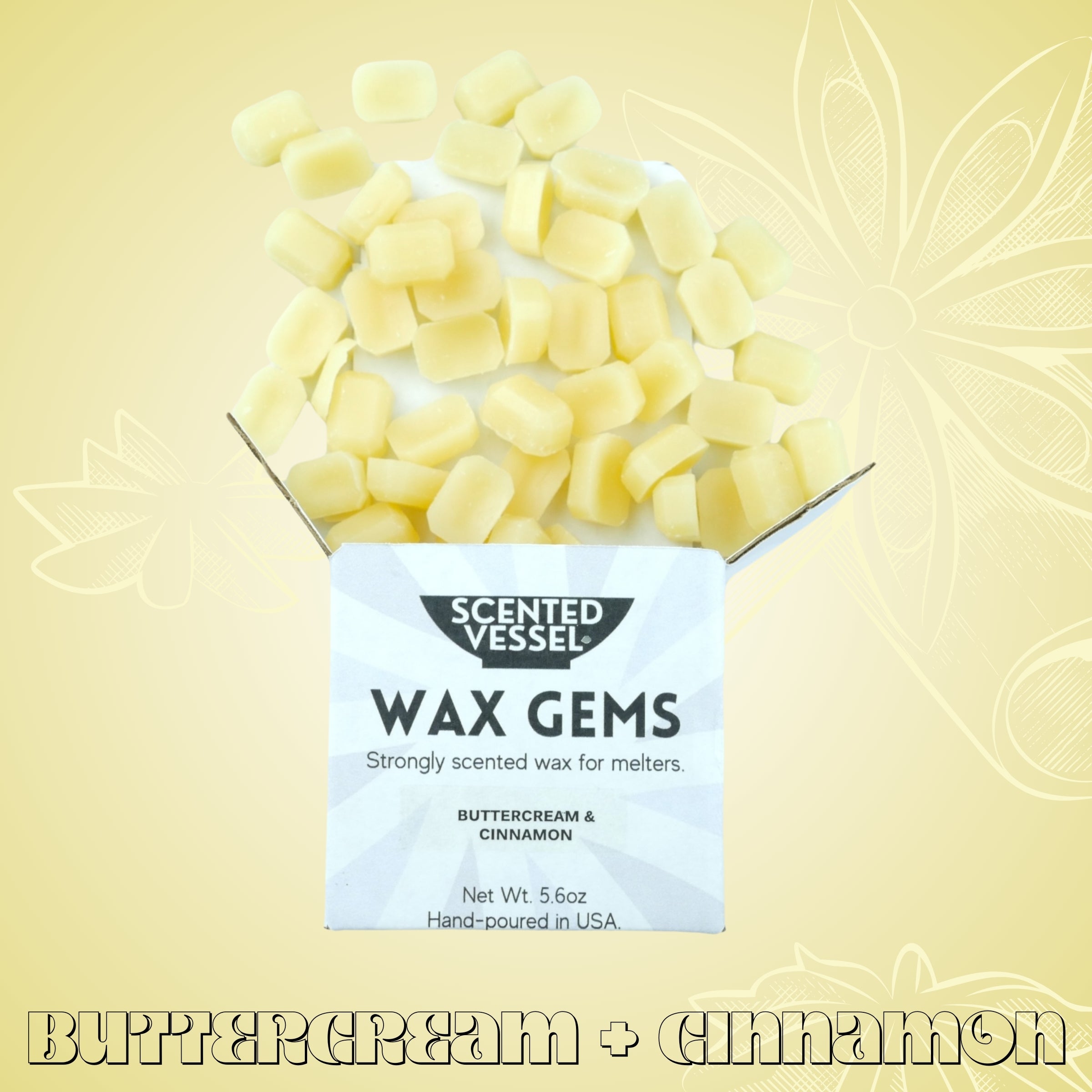 Buttercream & Cinnamon 5.6oz Wax Gems by Scented Vessel