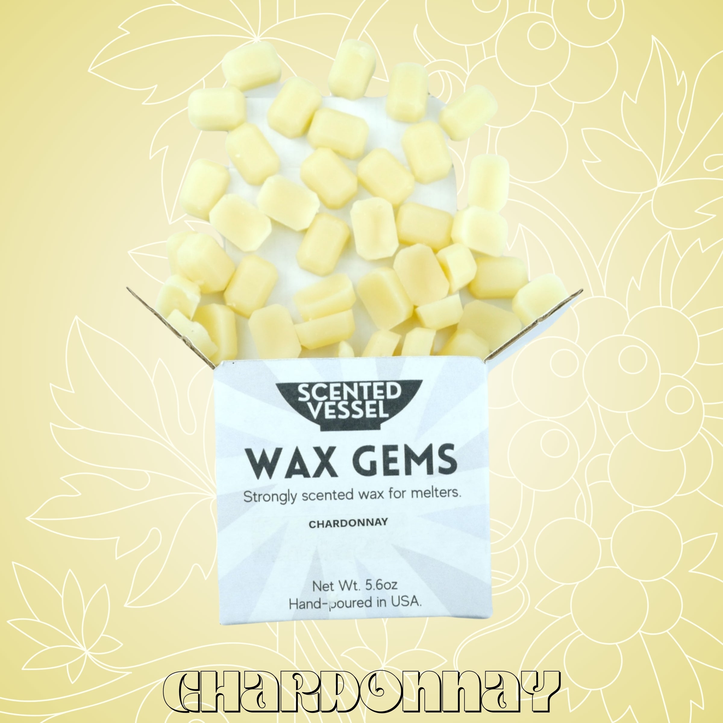 Chardonnay 5.6oz Wax Gems by Scented Vessel