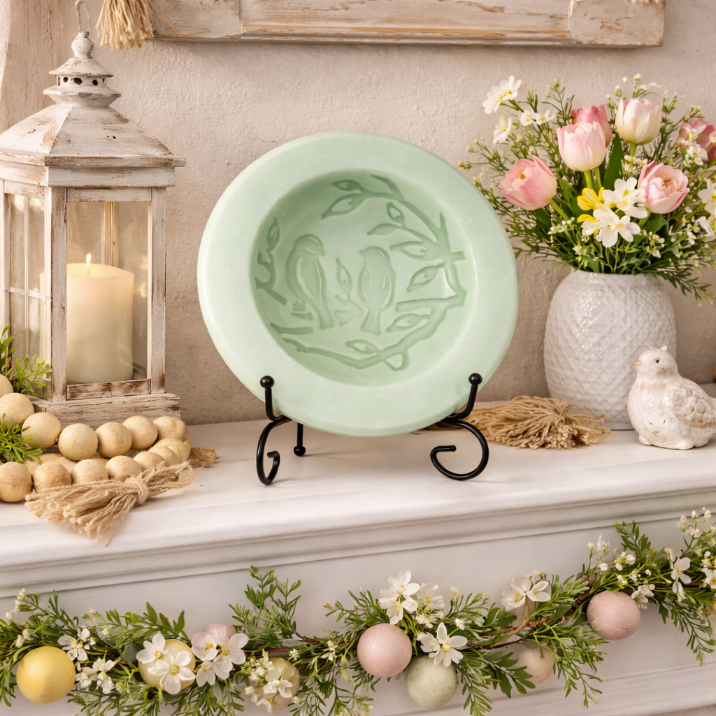 Cucumber Mint Scented Vessel - Birds