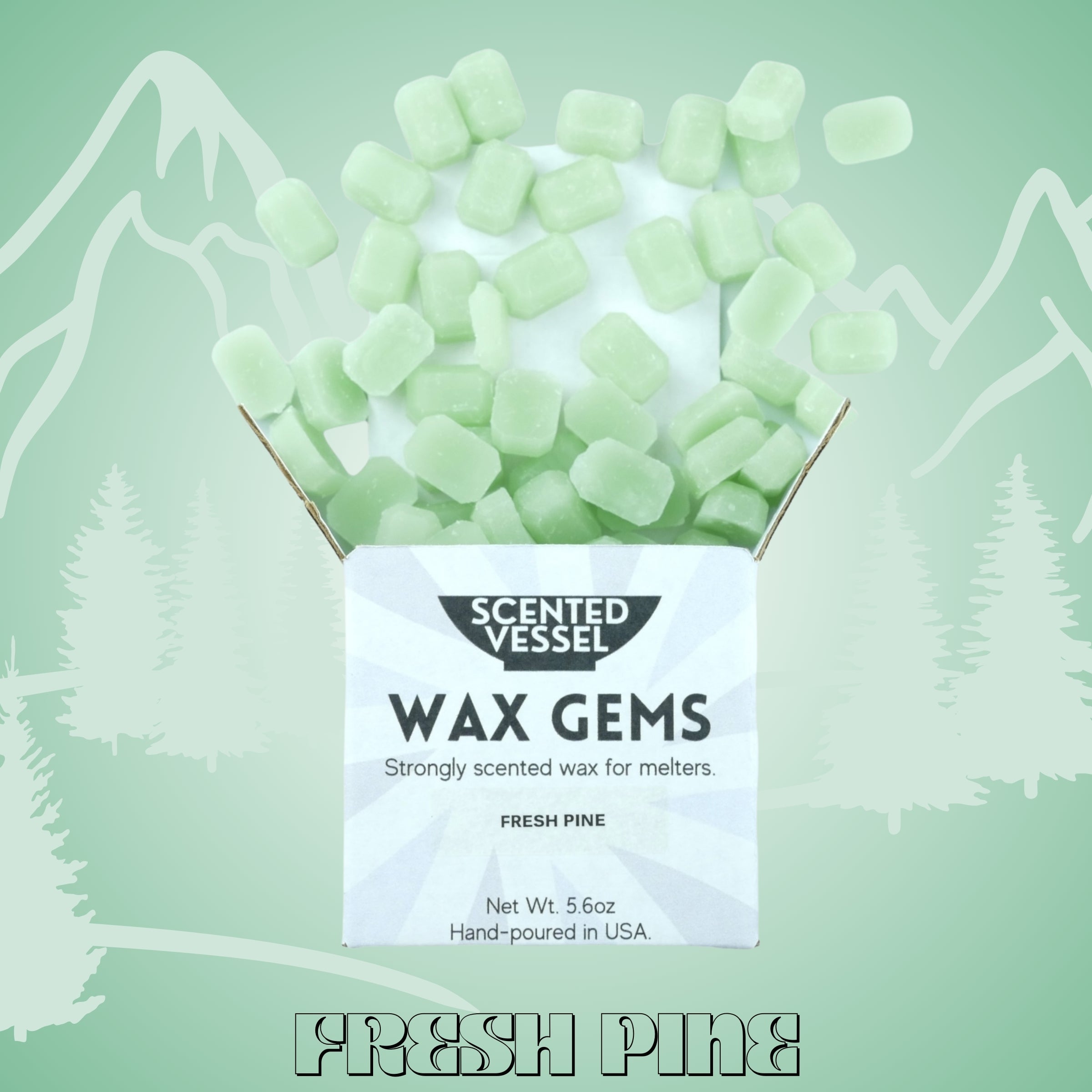 Fresh Pine 5.6oz Wax Gems by Scented Vessel