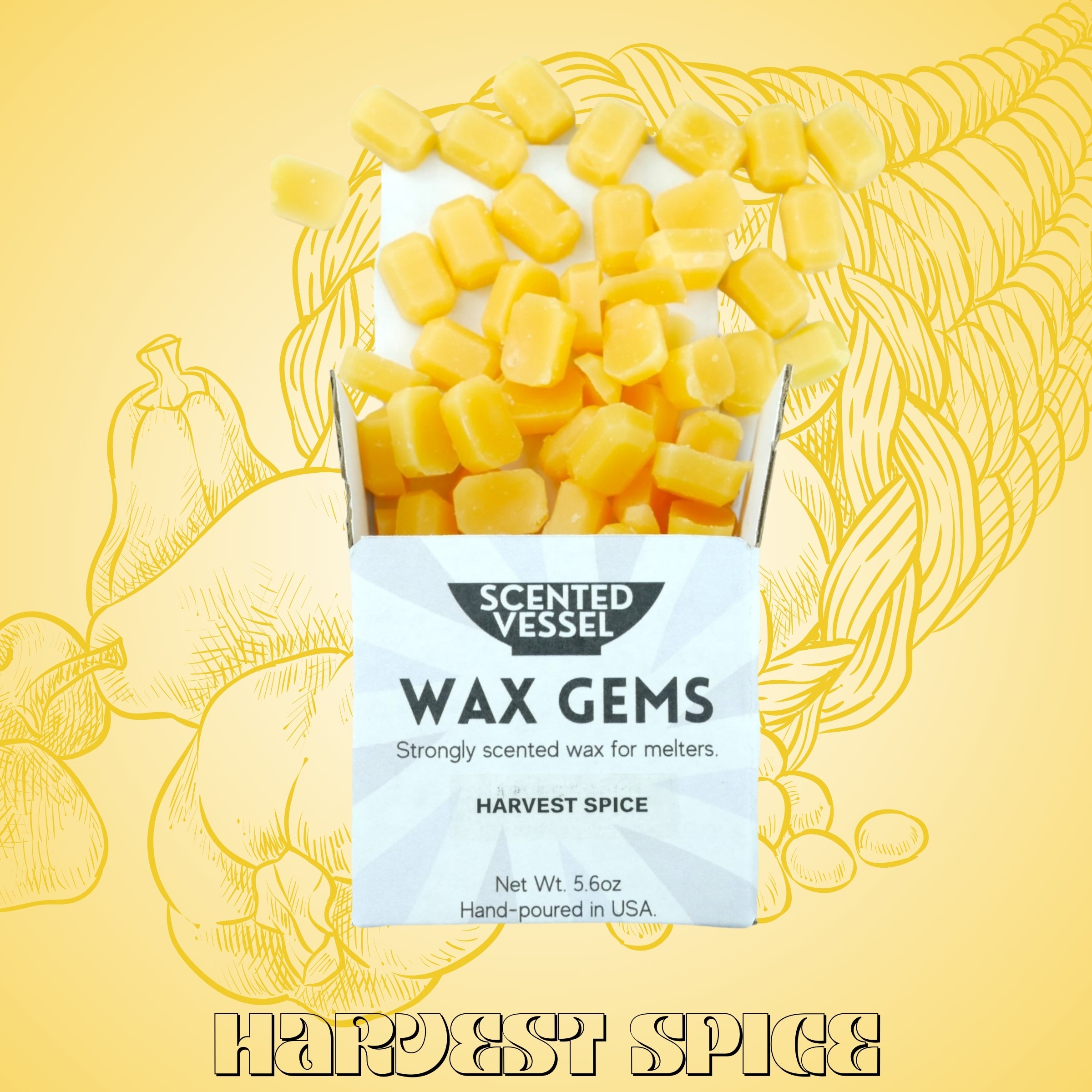 Harvest Spice 5.6oz Wax Gems by Scented Vessel