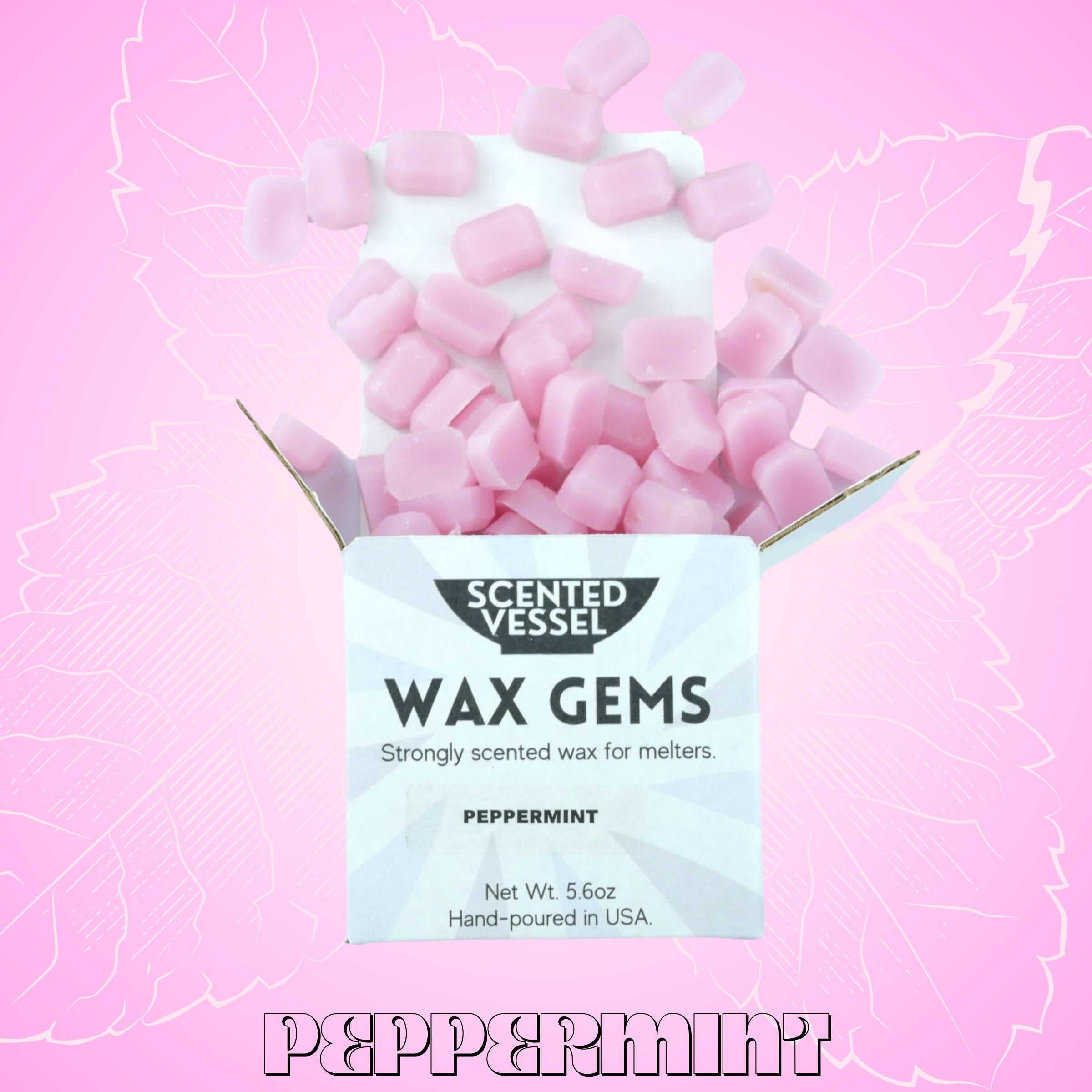 Peppermint 5.6oz Wax Gems by Scented Vessel