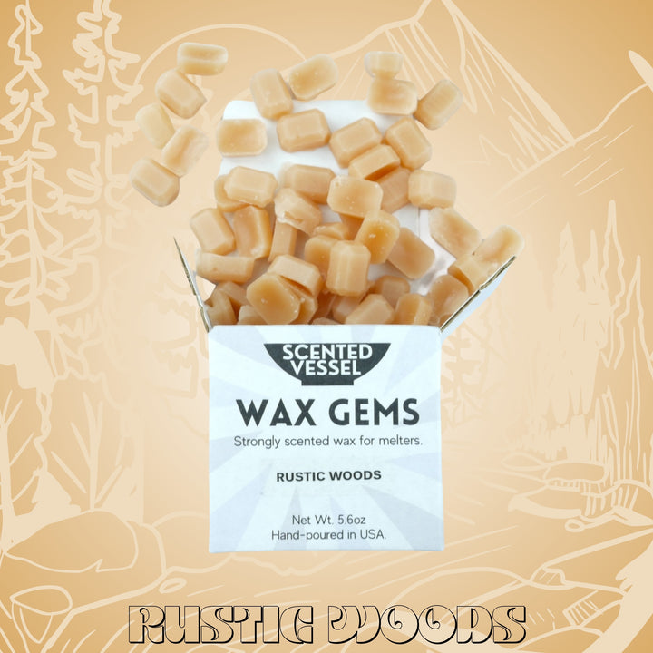 Rustic Woods 5.6oz Wax Gems by Scented Vessel