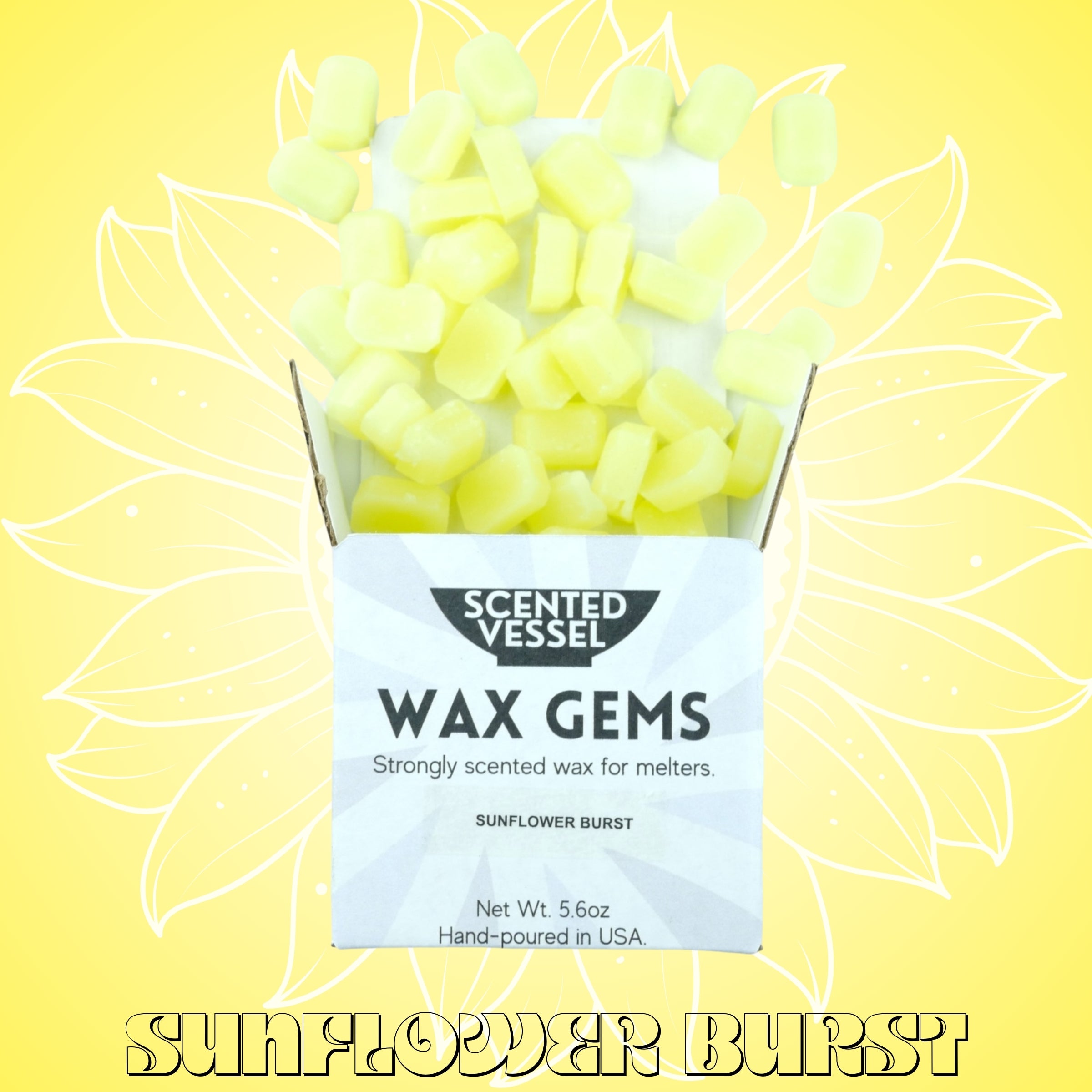 Sunflower Burst 5.6oz Wax Gems by Scented Vessel