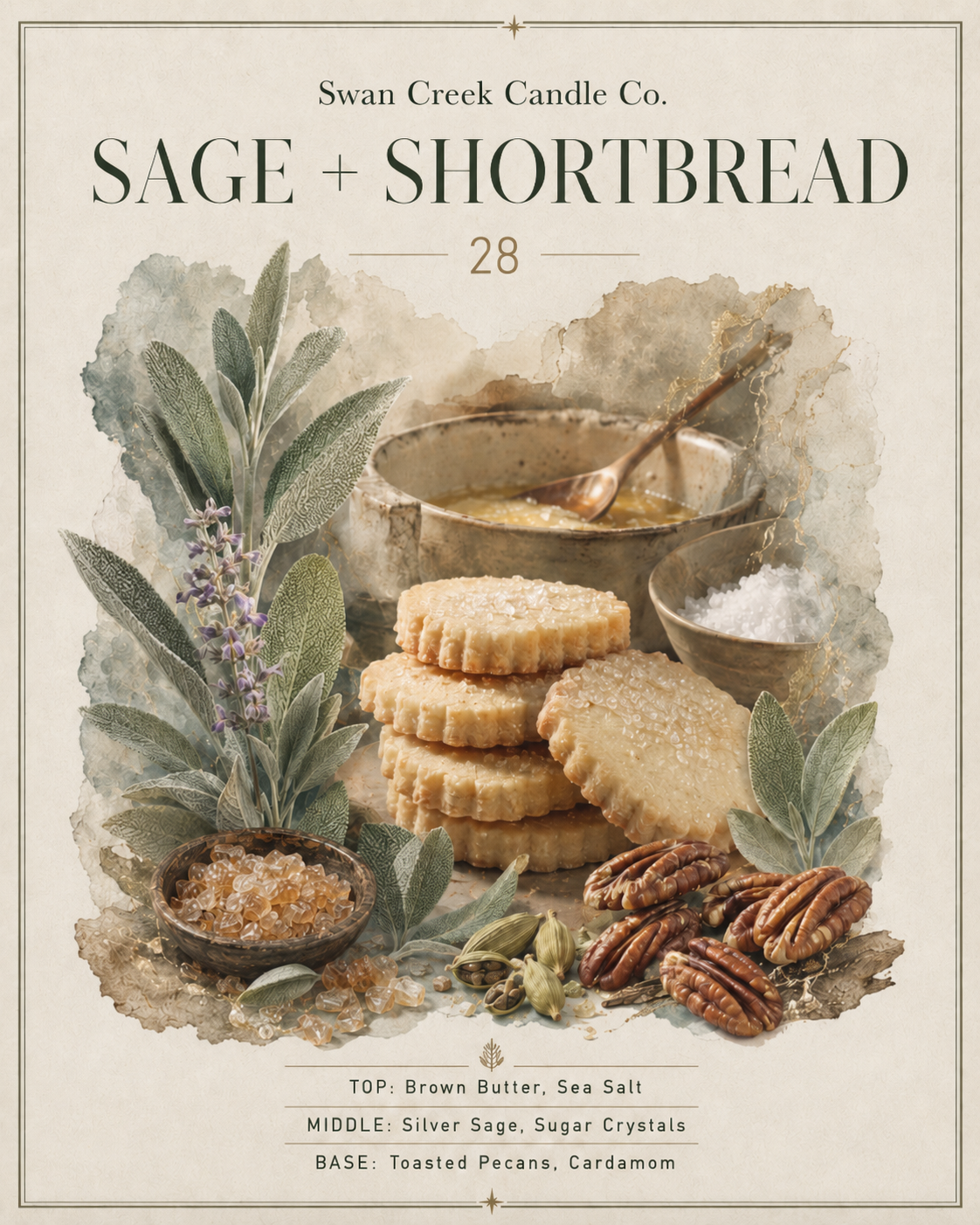 Sage & Shortbread Drizzle Melts