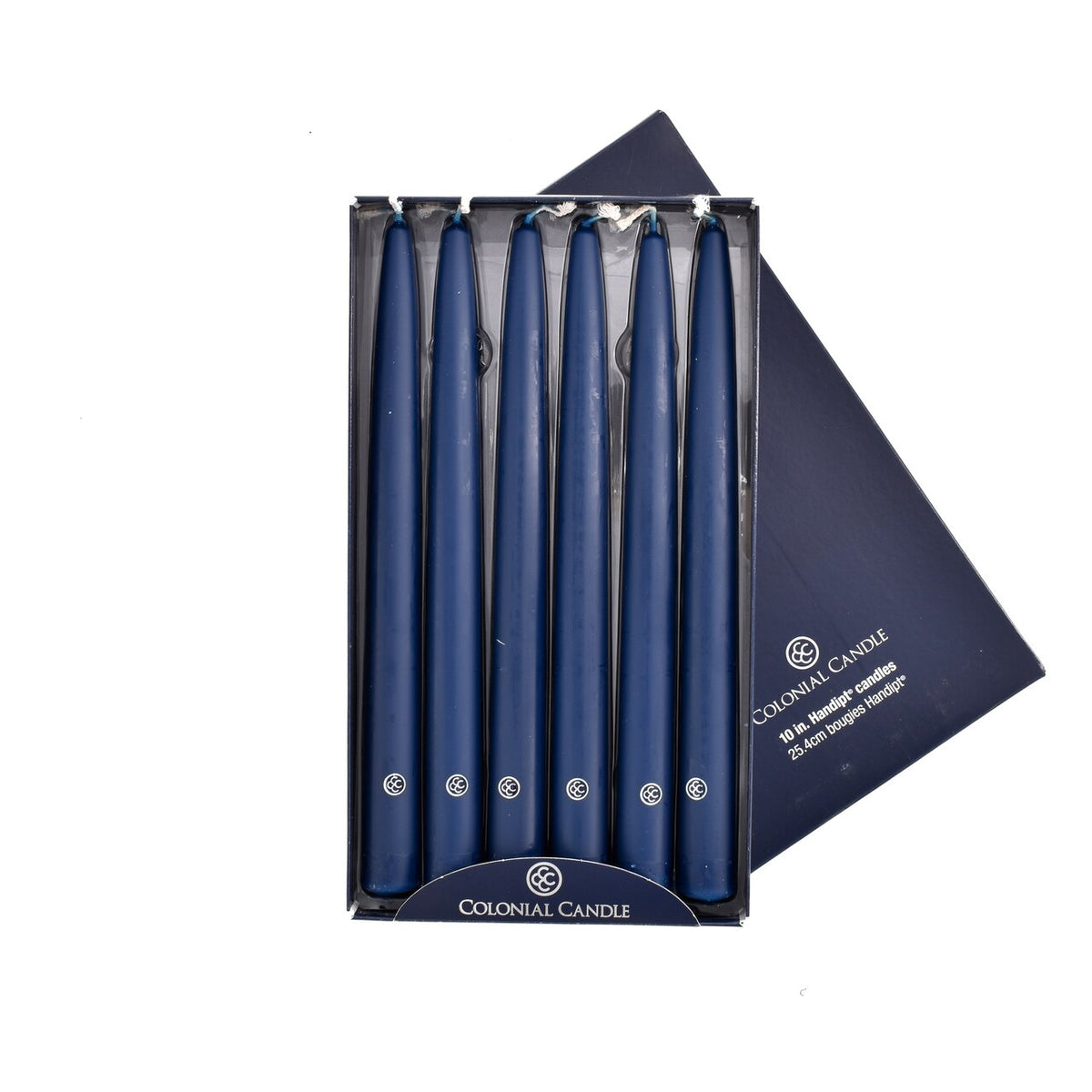 Indigo Navy 10" Handipt Tapers Colonial Candle