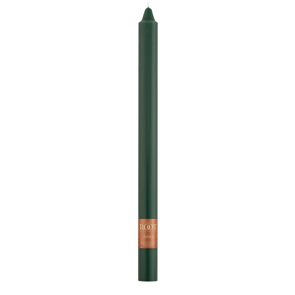 Dark Green: 12" Arista™ Smooth Dinner Candles by Root