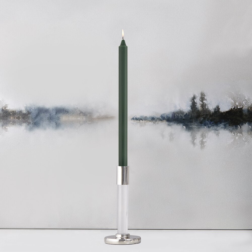 Dark Green: 12" Arista™ Smooth Dinner Candles by Root