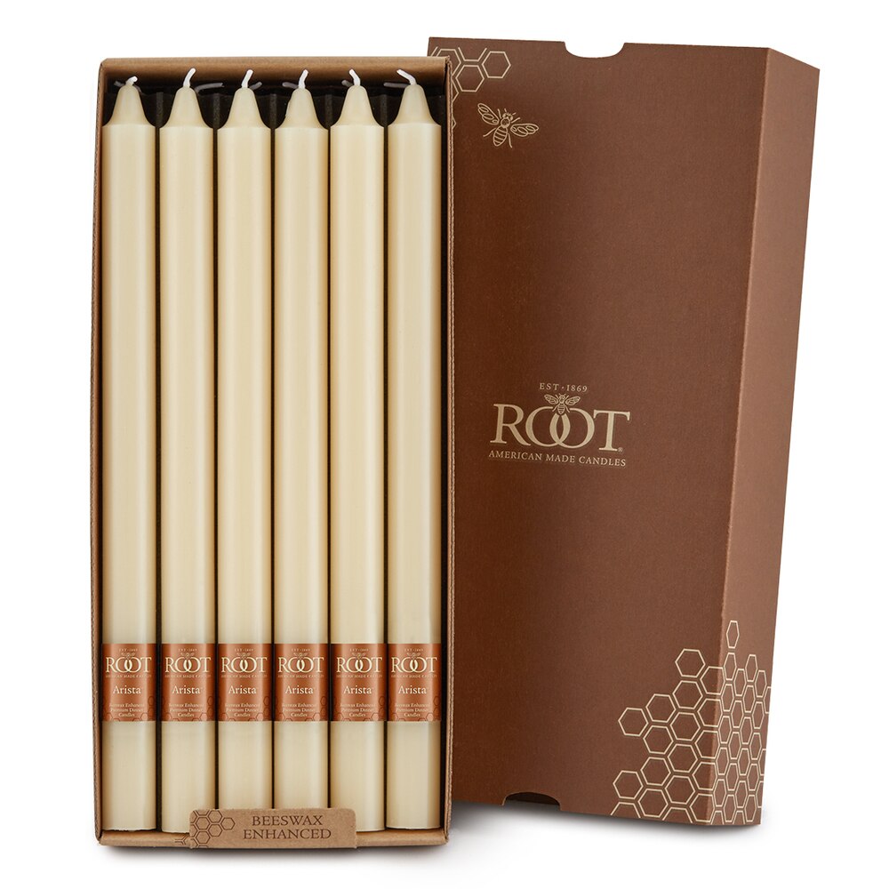 Root Candles - 12" Arista™ Smooth Dinner Candle - Buttercream Box of 12