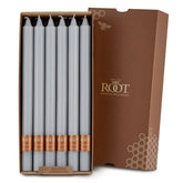 Root Candles - 12" Arista™ Smooth Dinner Candle - Platinum Box of 12