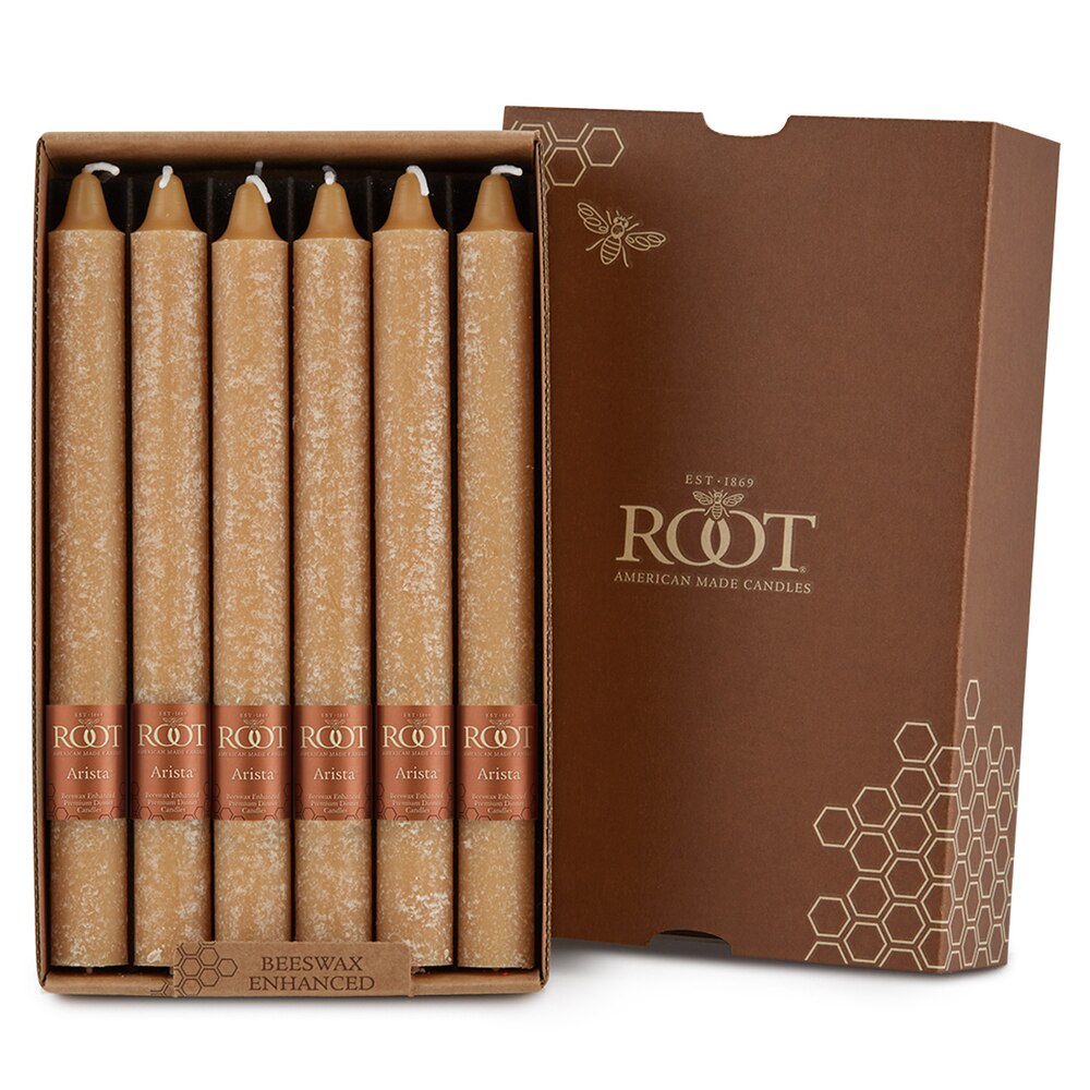 Root Candles - 9" Arista™ Timberline Dinner Candle - Beeswax Box of 12