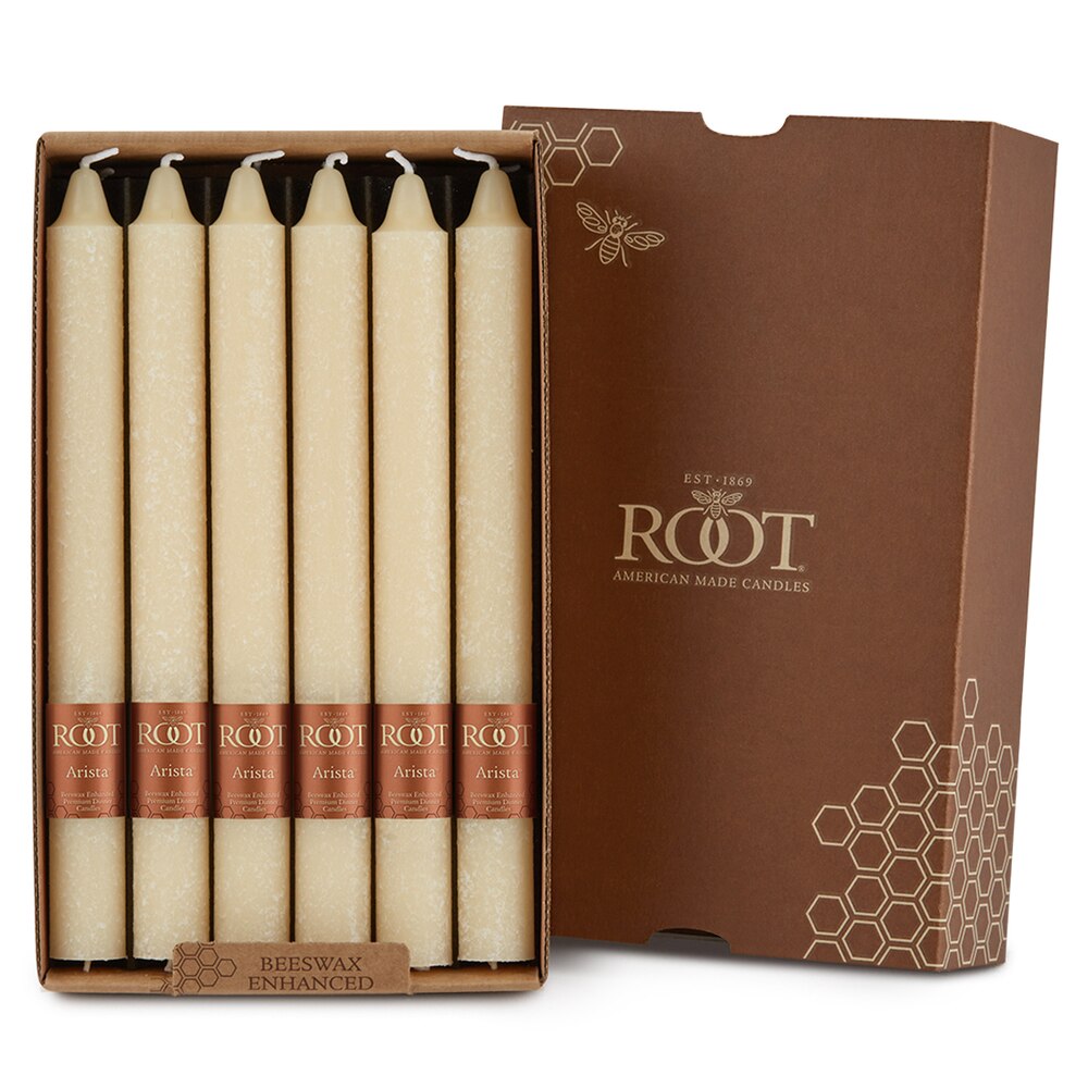 Root Candles - 9" Arista™ Timberline Dinner Candle - Buttercream Box of 12