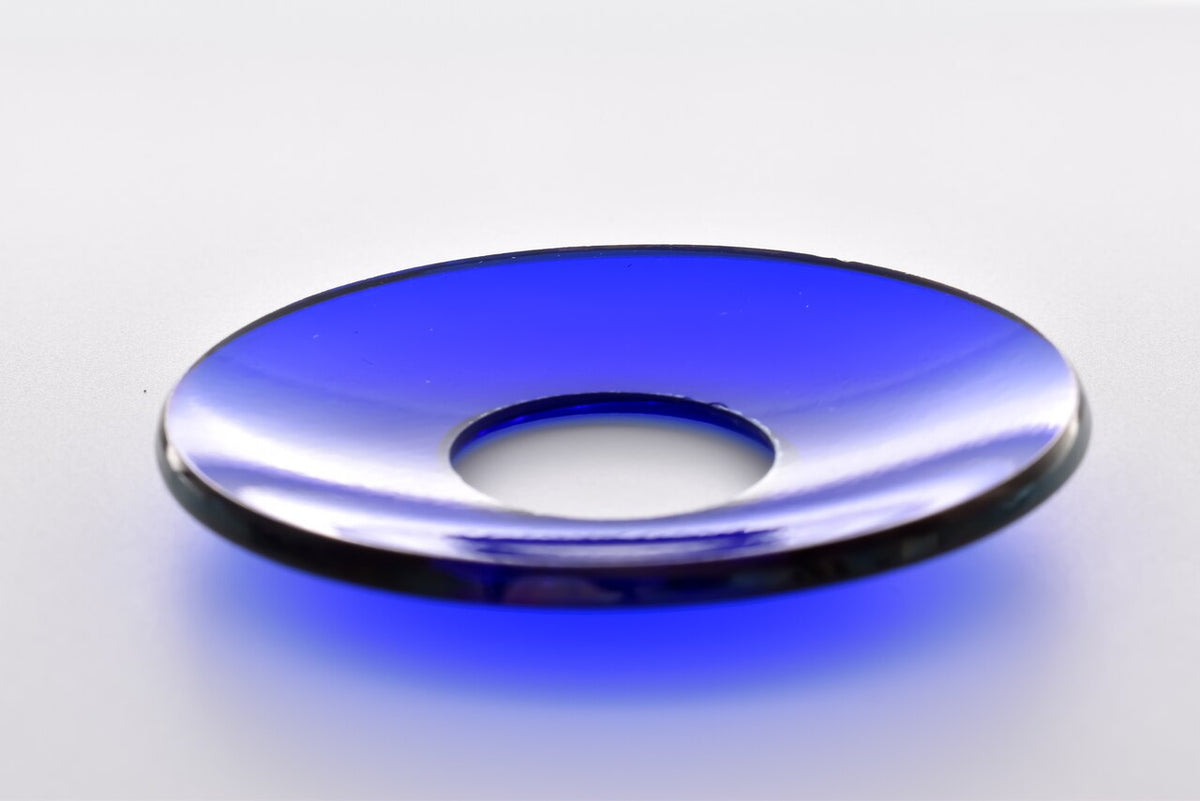 Bobeche - SET OF 2 Blue Cobalt Glass 2.75 Inch