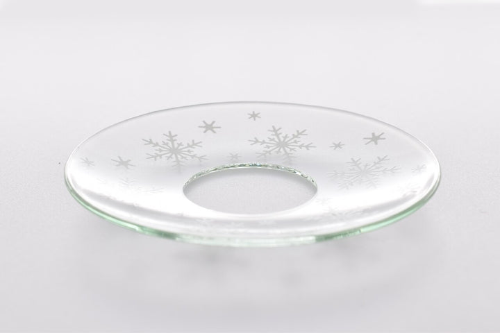 Bobeche - SET OF 2 Snowflakes Glass 2.75 Inch