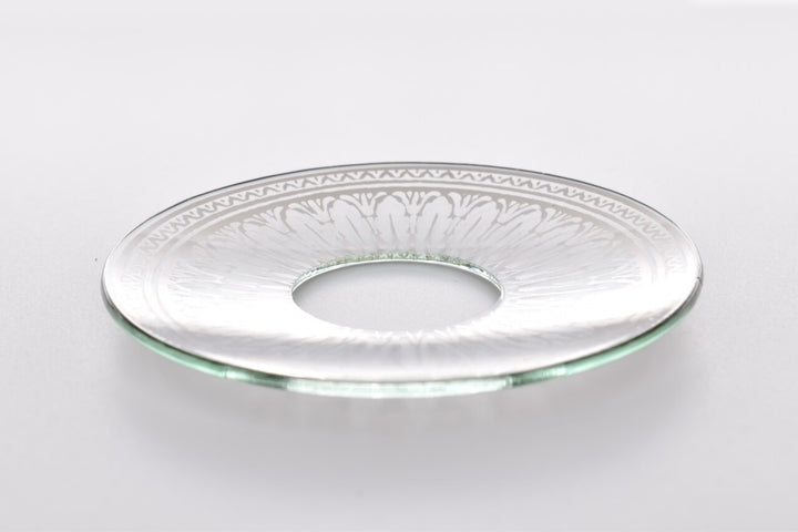 Bobeche - SET OF 2 Silver Pattern Glass 2.75 Inch