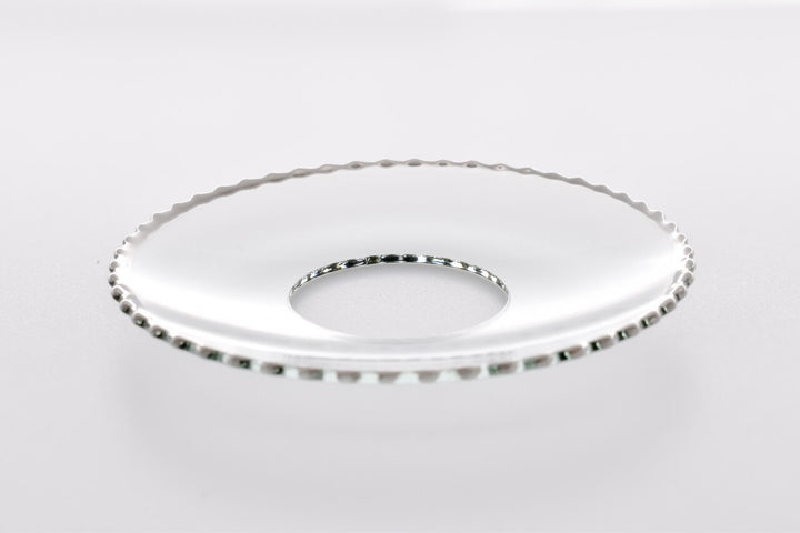 Bobeche - SET OF 2 Silver Ridge Glass 2.75 Inch