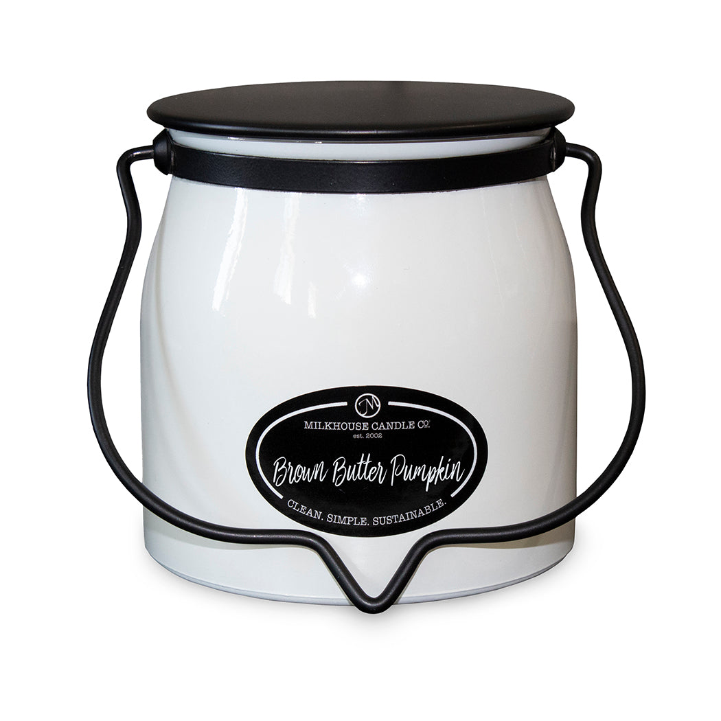 Brown Butter Pumpkin 16oz Butter Jar Candle by Milkhouse Candle Co.