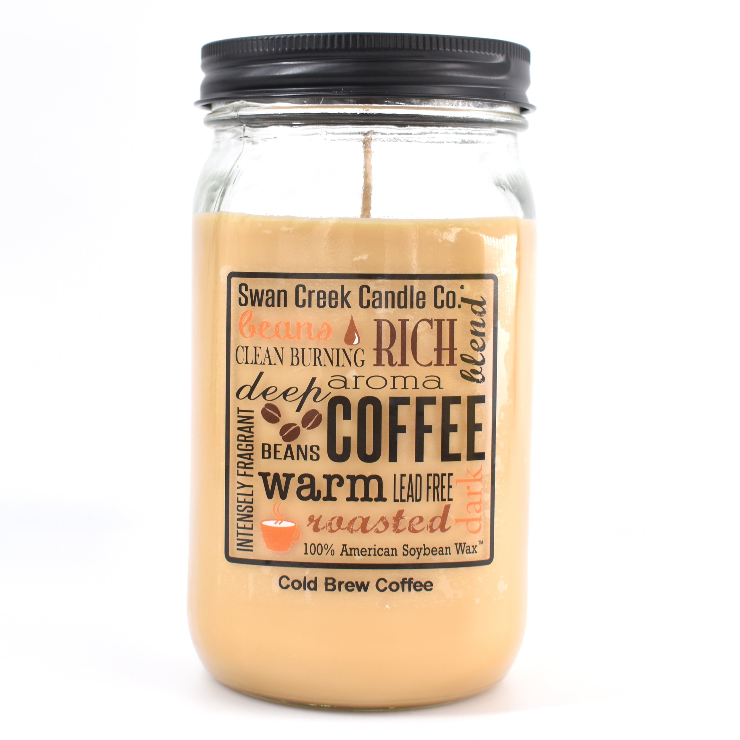 Swan Creek Candle - Cold Brew Coffee | 100% Soy Wax | 24oz Pantry Jar ...