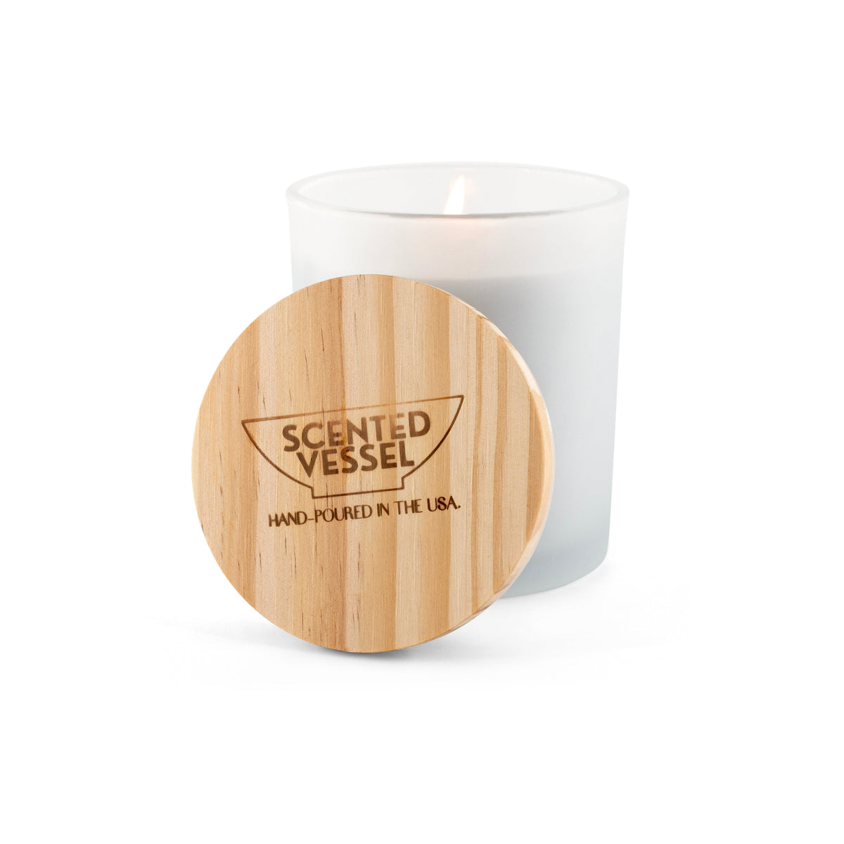 Crisp Cotton 7.5oz Soy Wax Blend Candle by Scented Vessel