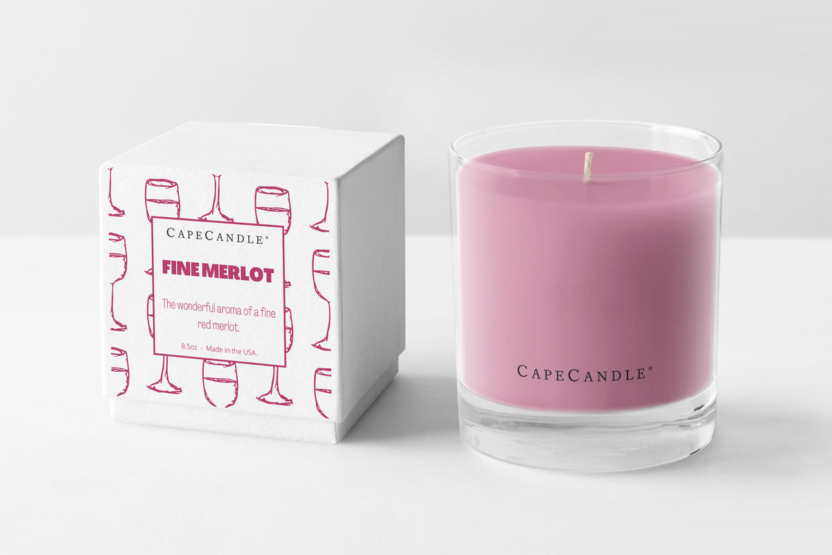 Fine Merlot 8.5 oz Jar Candle By Cape Candle