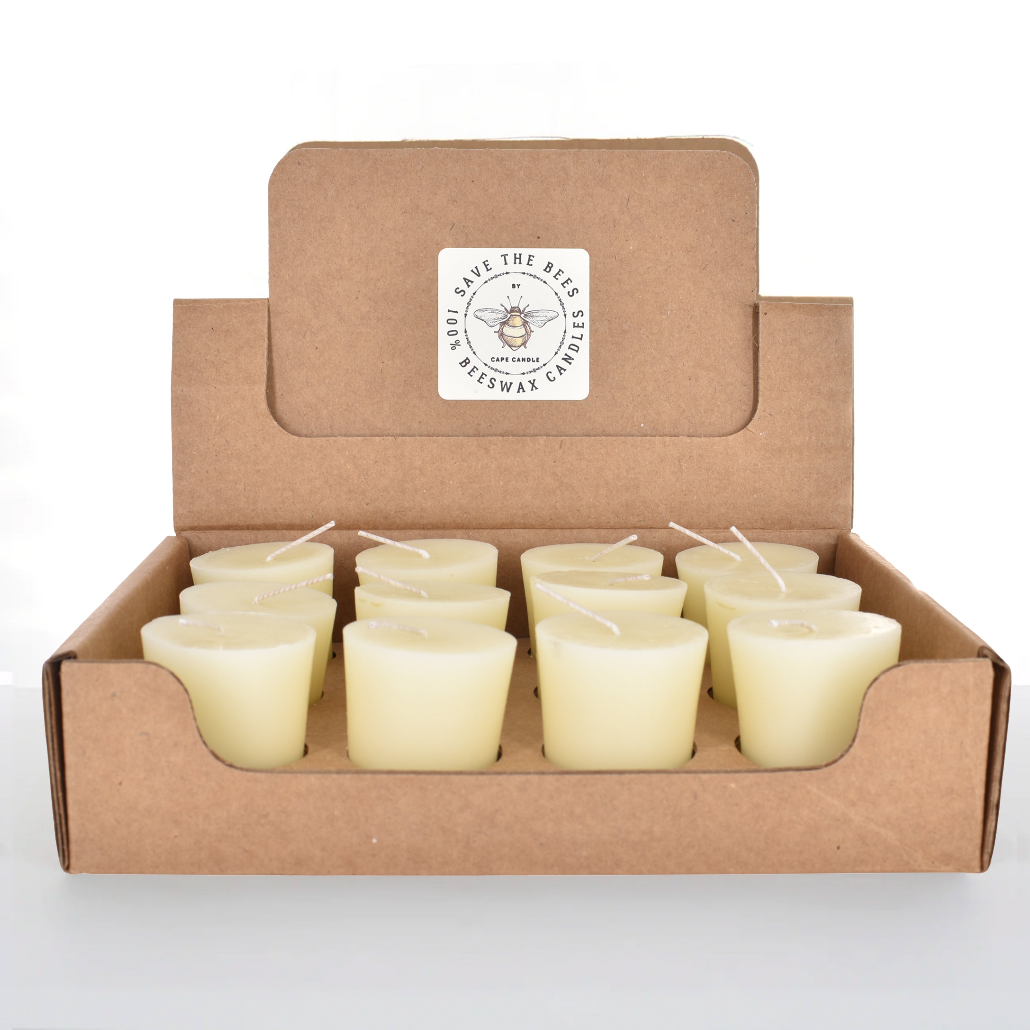 Beeswax Ivory Votives 