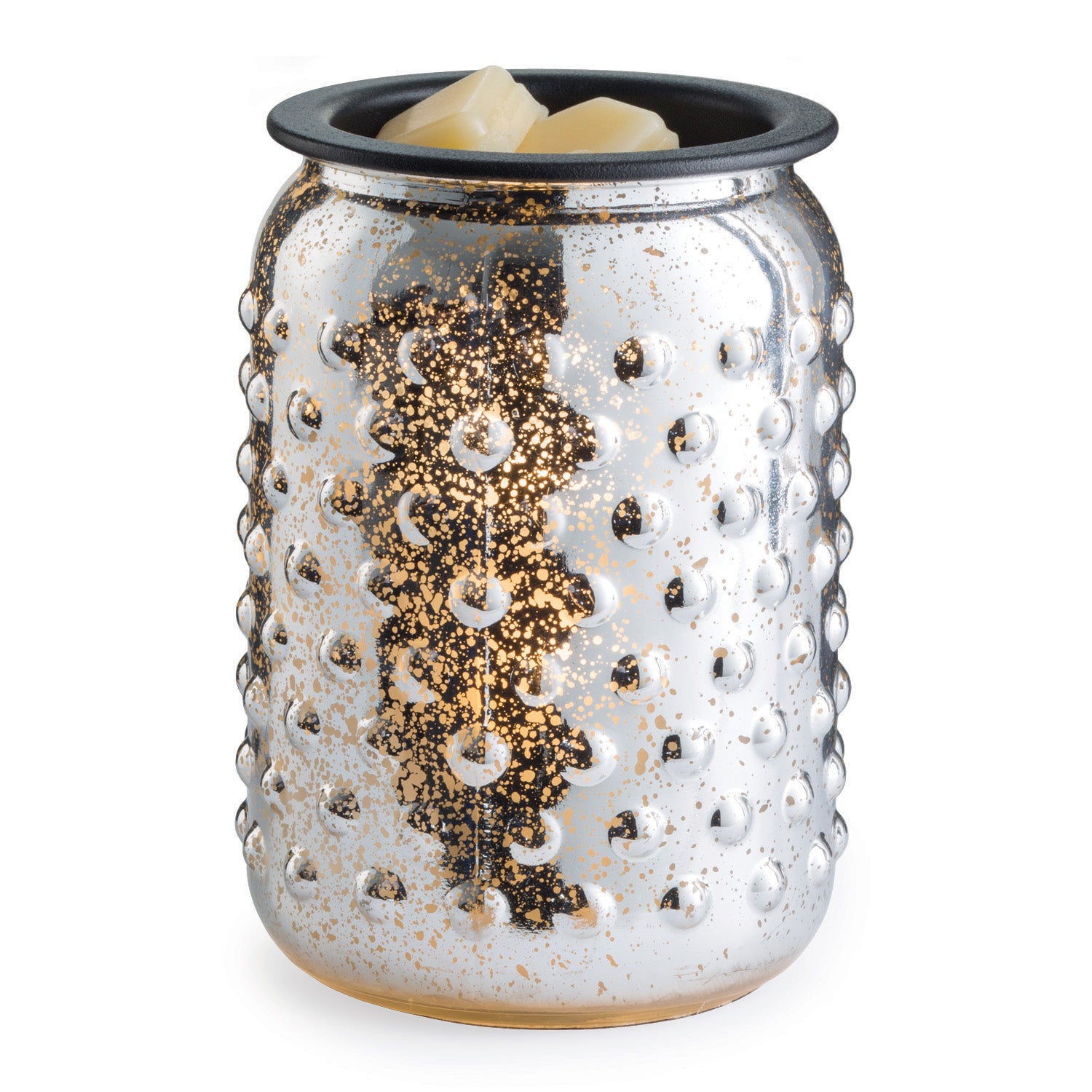 Wax Warmer - Mercury Glass Mosaic Illumination Fragrance Warmer