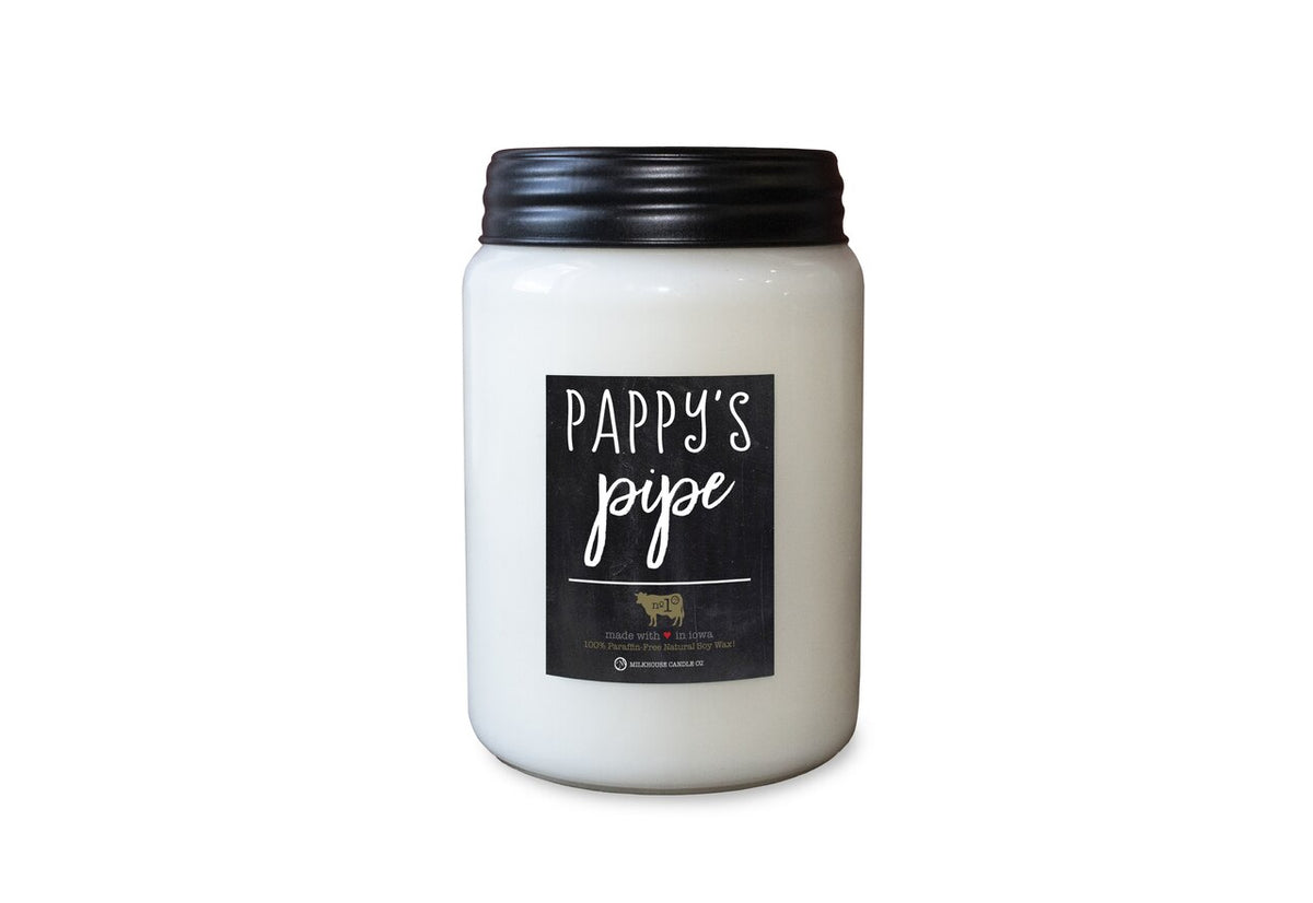 Pappy's Pipe 26oz Farmhouse Jar Candle by Milkhouse Candle Co.