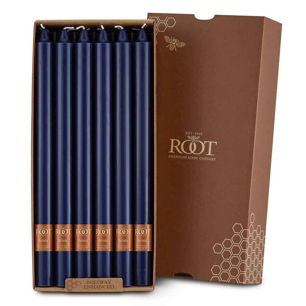Root Candles - 12" Arista™ Smooth Dinner Candle - Abyss Box of 12